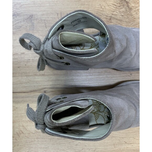 Fly London Yema Women’s EU 38 US 7.5 Ankle Bootie Wedge Heel Laced Back - Picture 15 of 16